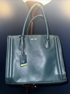 Nine West Teal Structured Satchel